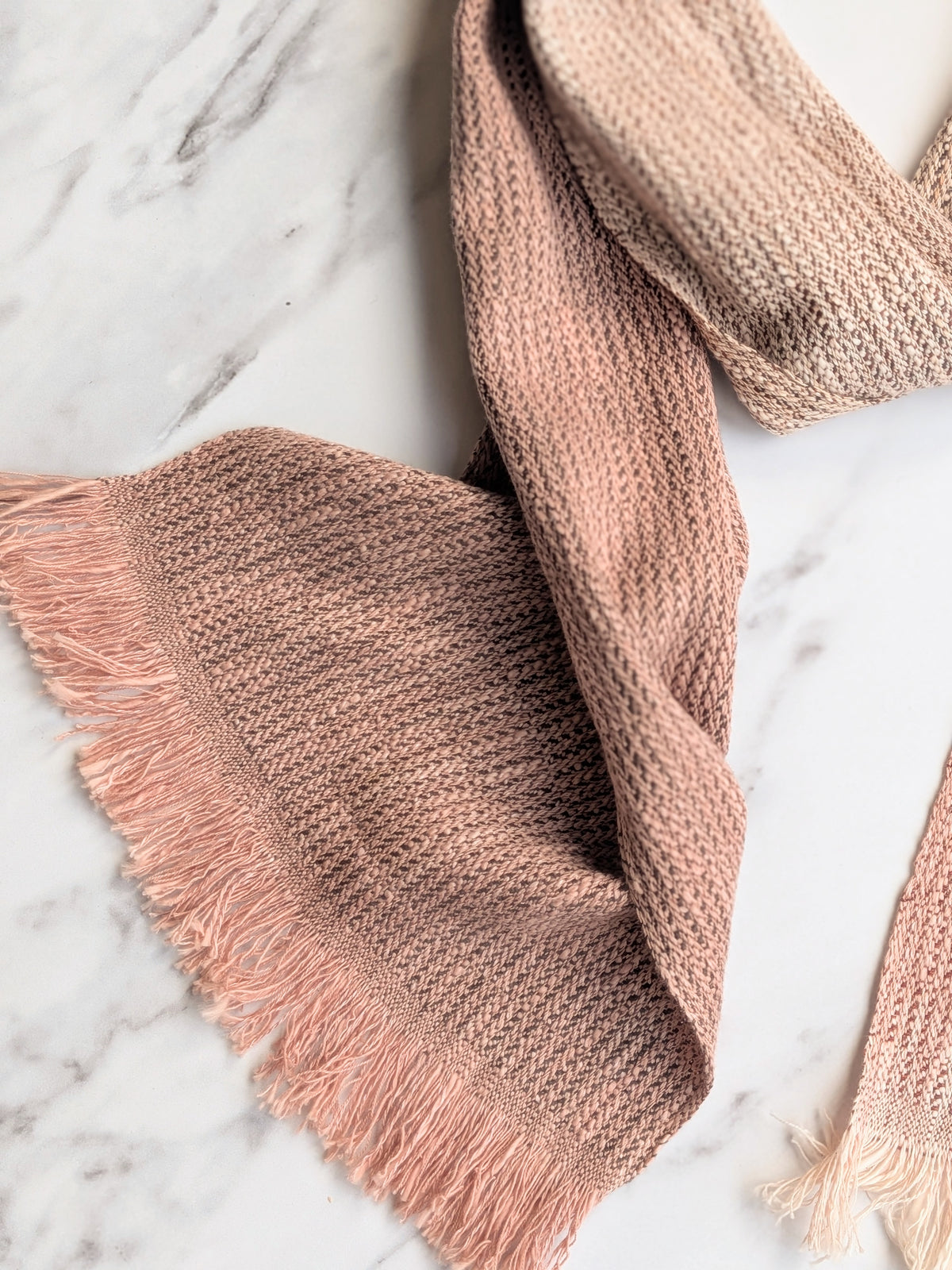 HAWTHORNE SLUB NATURALLY DYED SILK, COTTON & LINEN SCARF 4