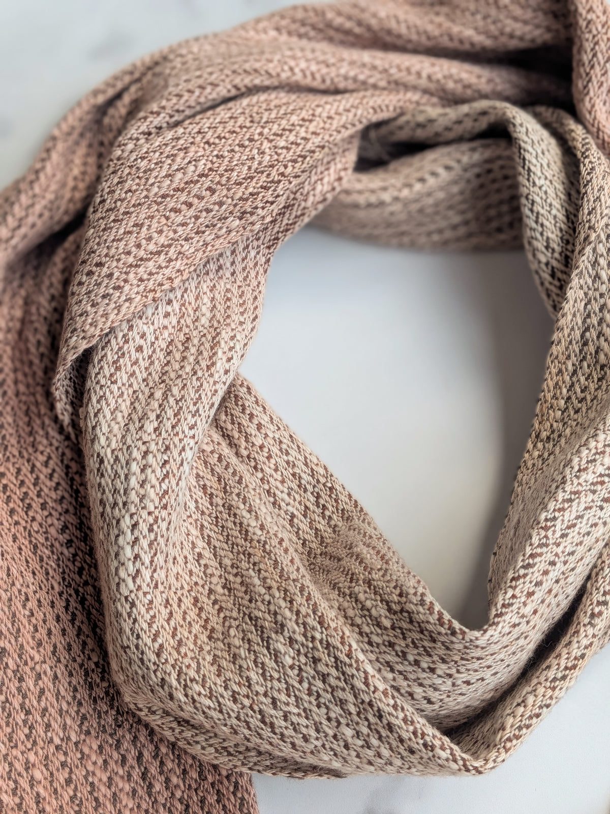 HAWTHORNE SLUB NATURALLY DYED SILK, COTTON & LINEN SCARF 4