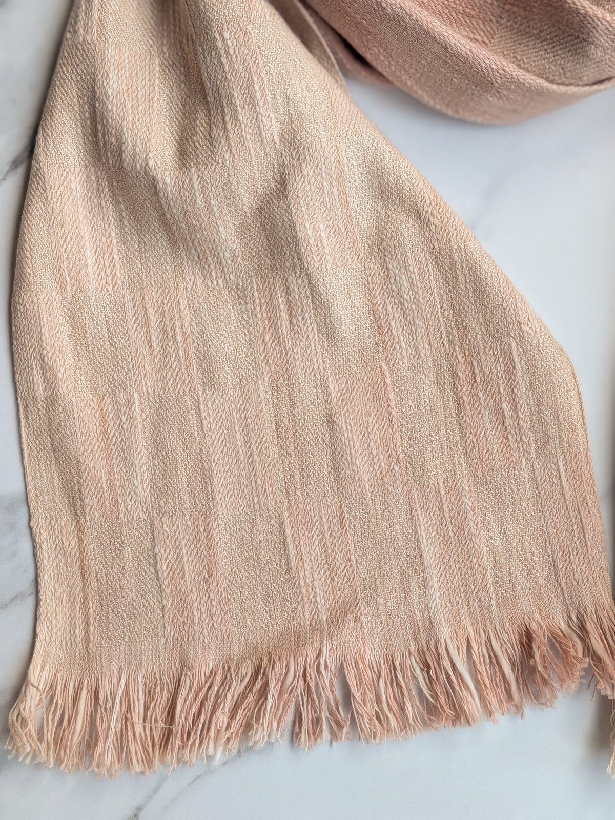 HAWTHORNE SLUB NATURALLY DYED SILK, COTTON & LINEN SCARF 2