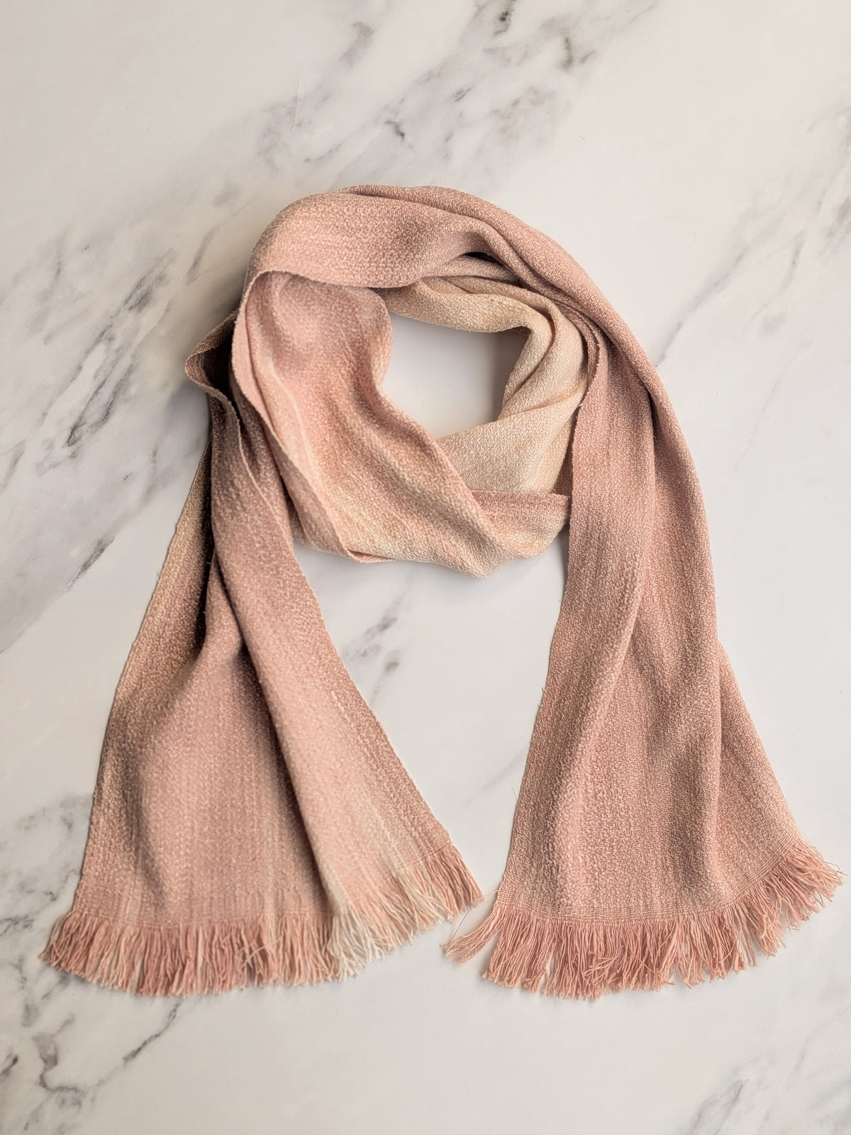 HAWTHORNE SLUB NATURALLY DYED SILK, COTTON & LINEN SCARF 3