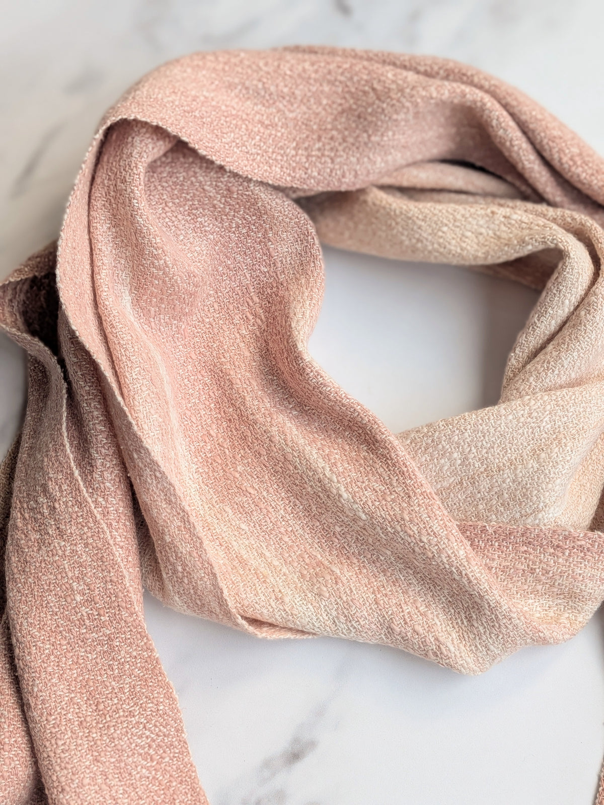 HAWTHORNE SLUB NATURALLY DYED SILK, COTTON & LINEN SCARF 3