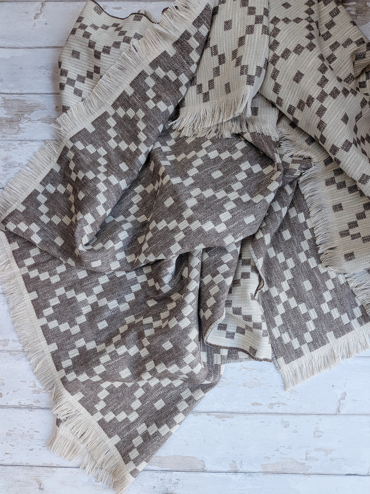 MABLI DOUBLECLOTH THROW IN CHESTNUT