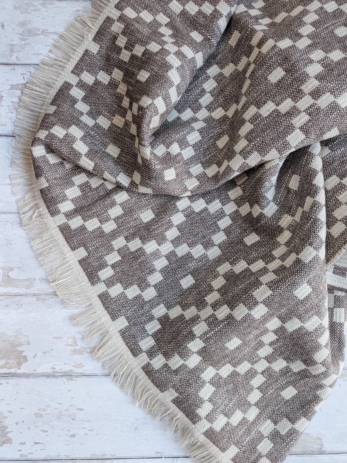 MABLI DOUBLECLOTH THROW IN CHESTNUT