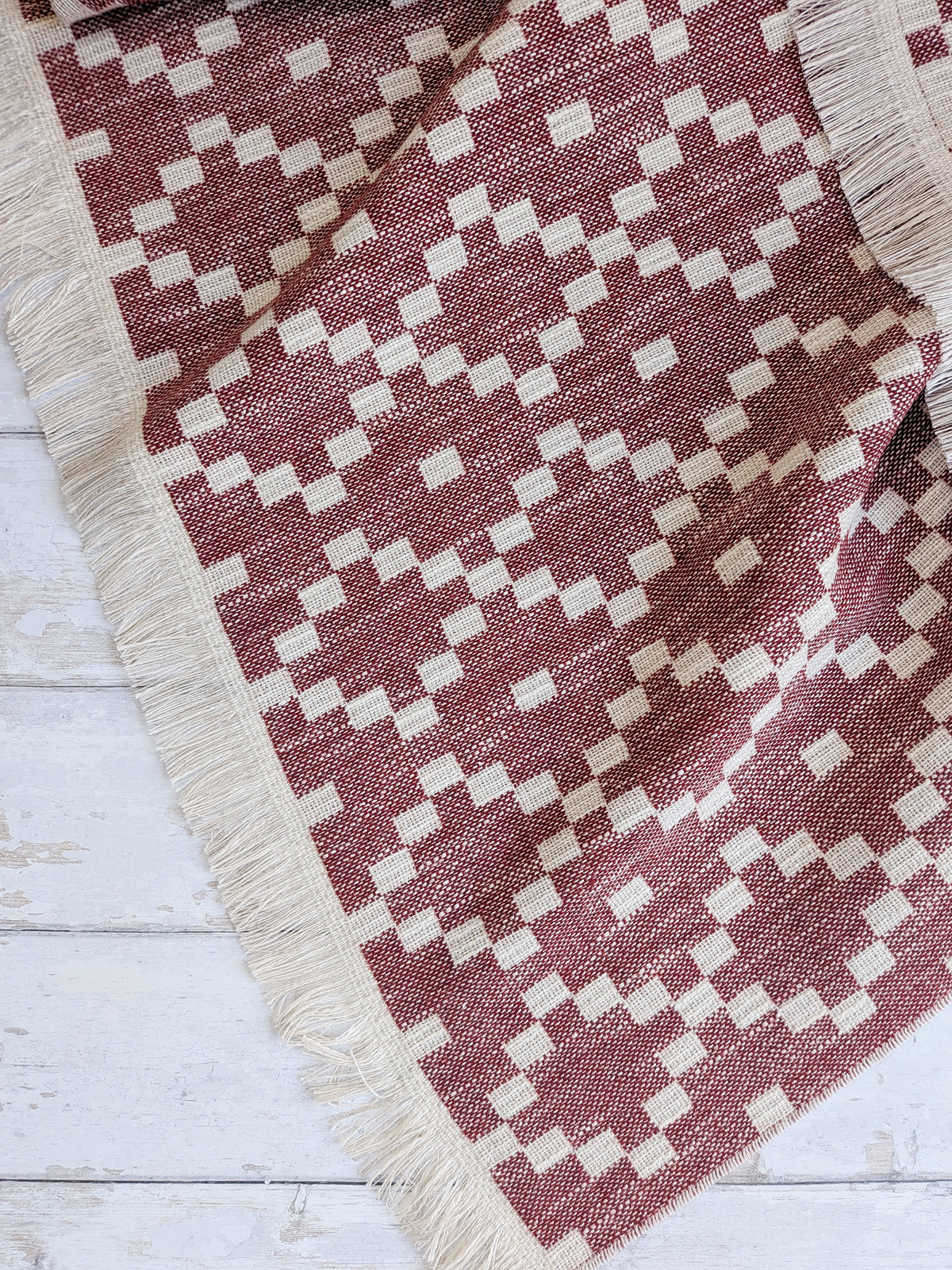 MABLI DOUBLECLOTH THROW IN BRICK