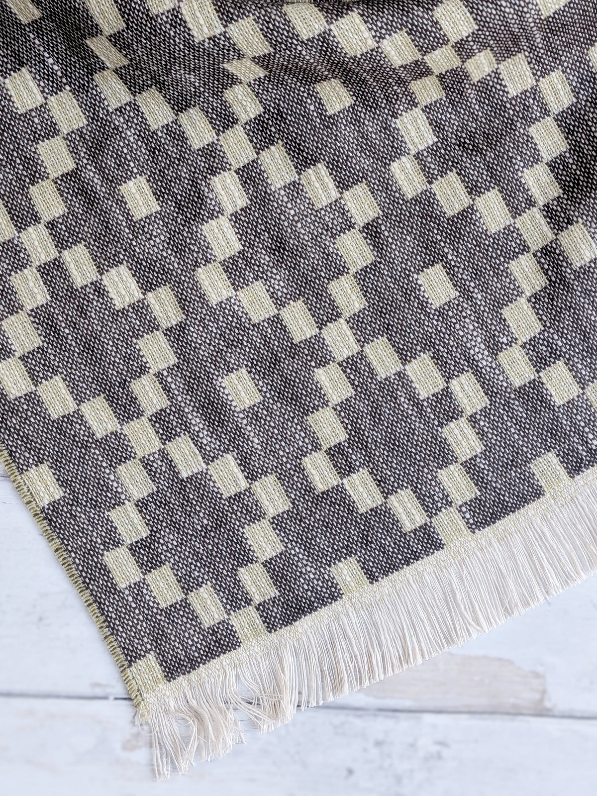MABLI DOUBLECLOTH BLANKET IN CITRUS & CONKER