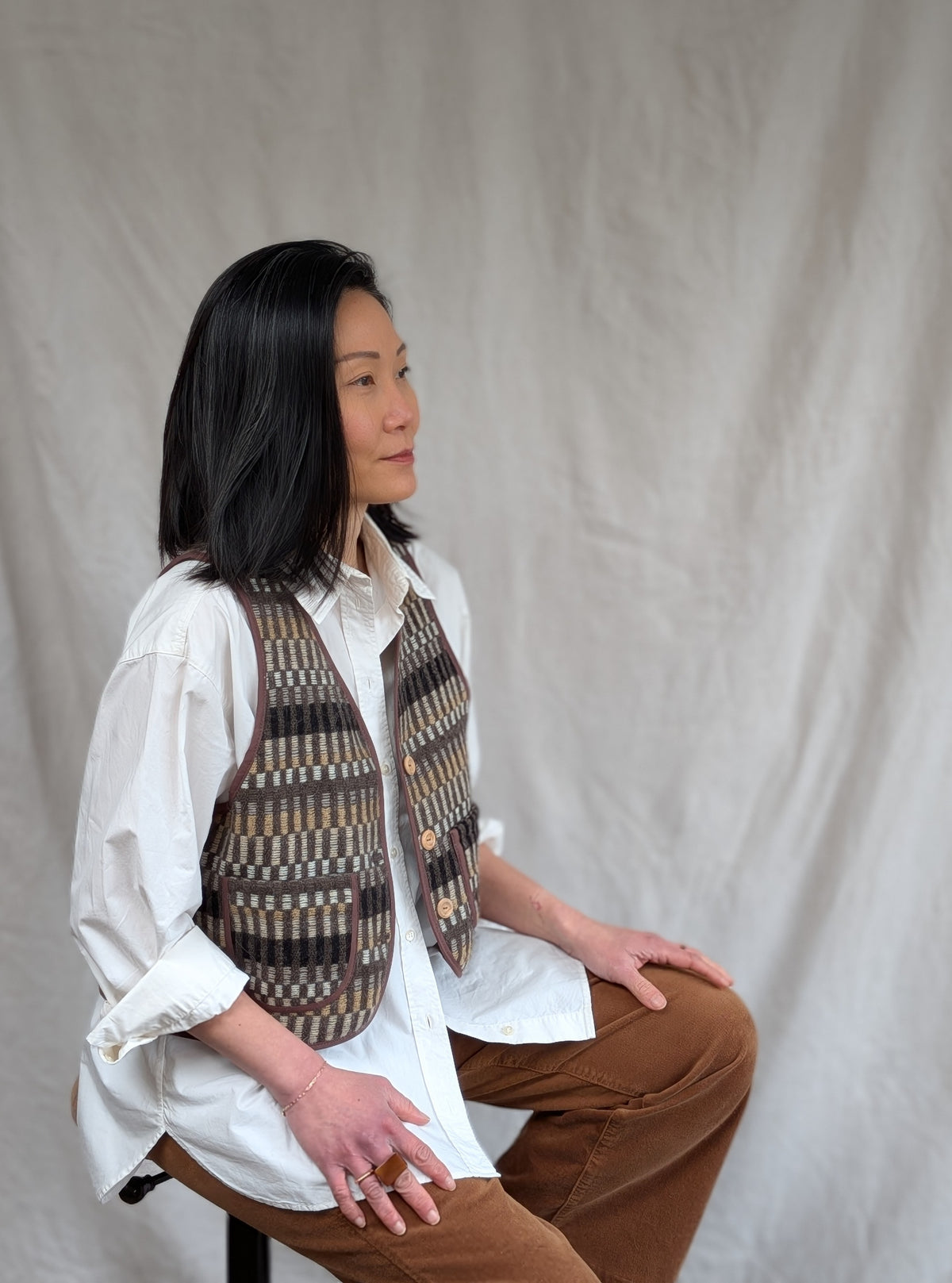 FELIX WAISTCOAT IN COCOA