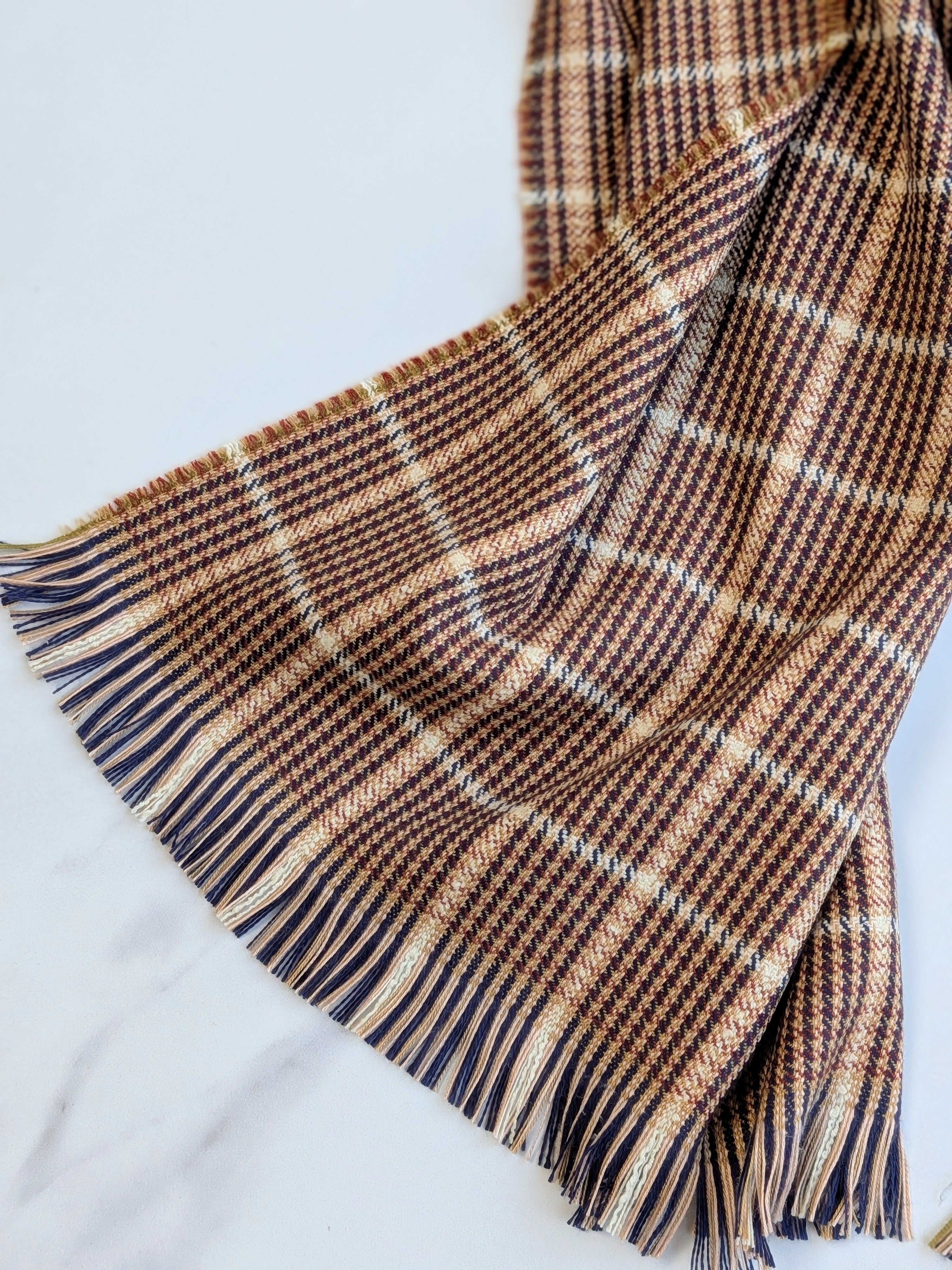 SIENNA DOGTOOTH SILK, COTTON & CASHMERE SCARF
