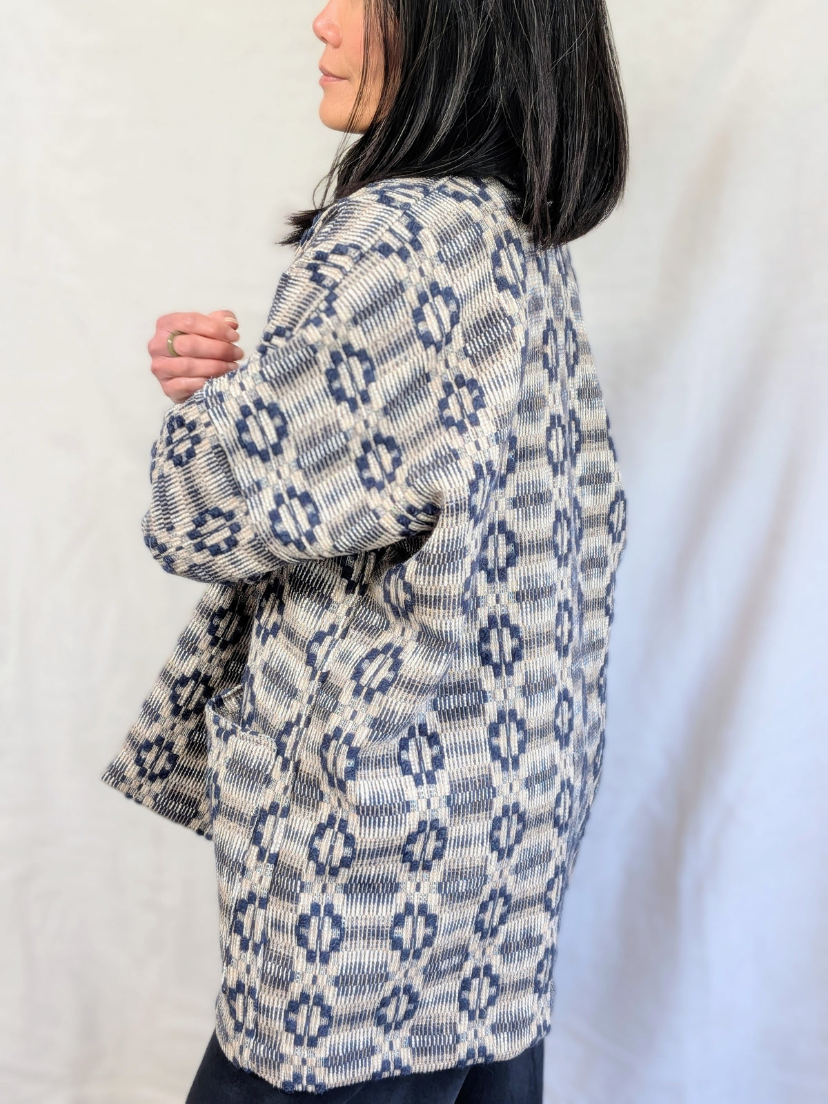 MARINO OVERSHOT KIMONO JACKET