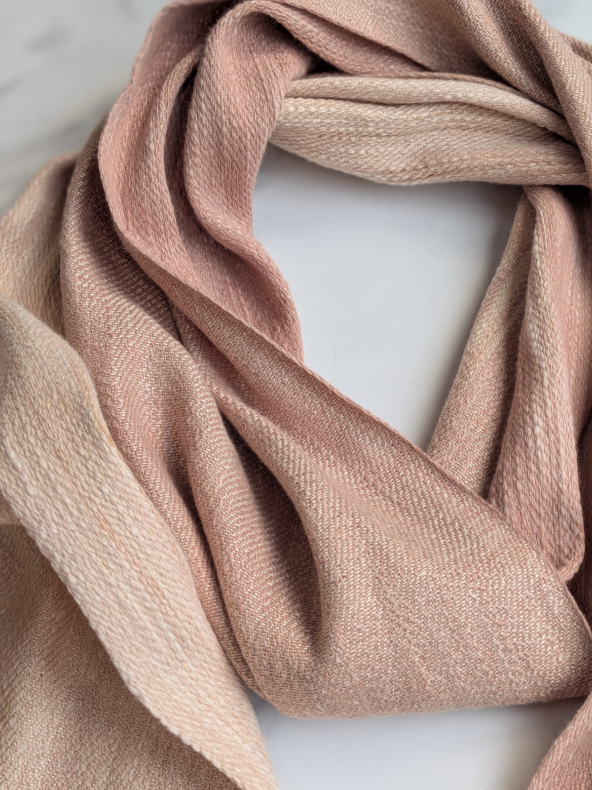 HAWTHORNE SLUB NATURALLY DYED SILK, COTTON & LINEN SCARF 1