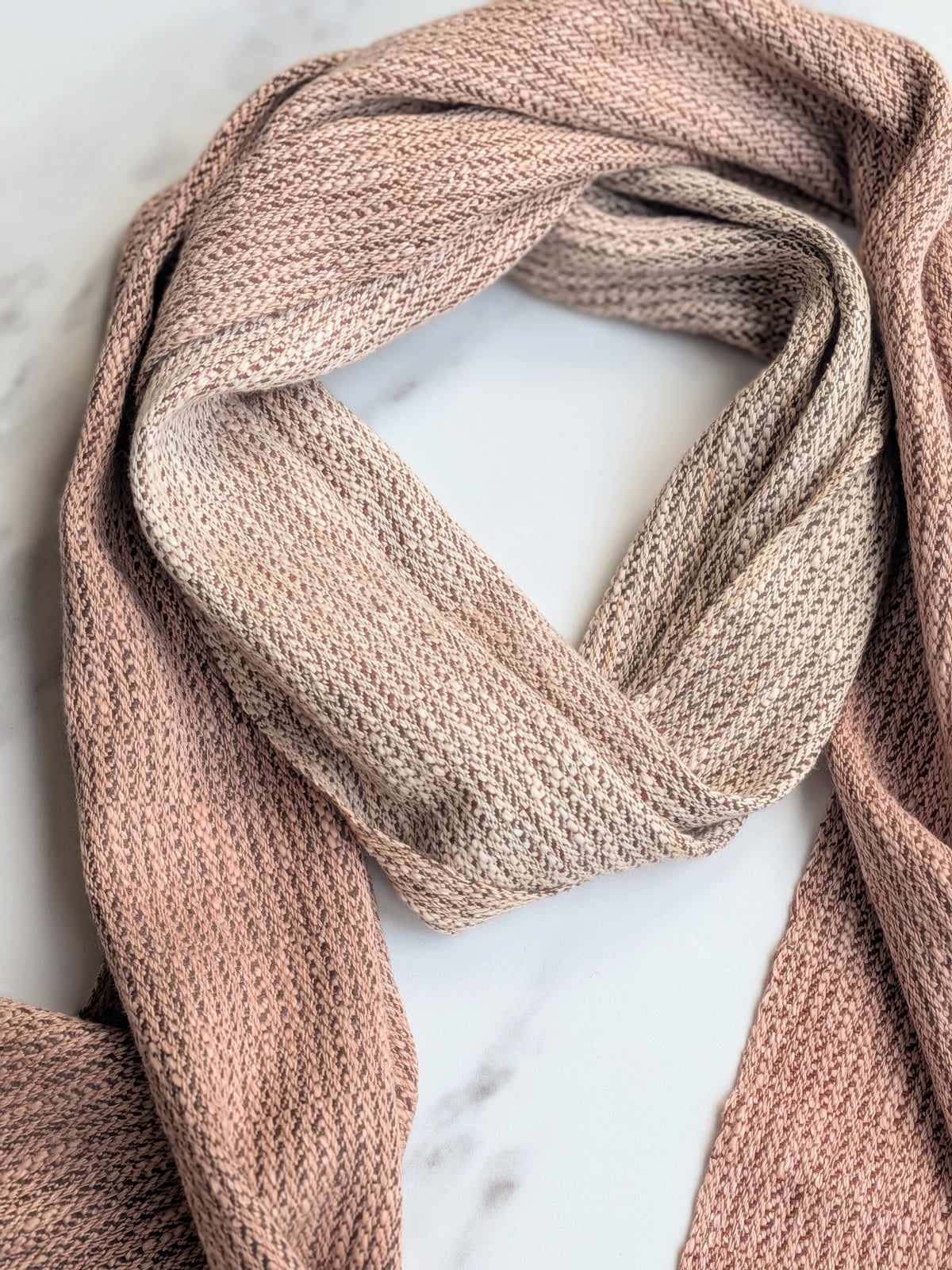 HAWTHORNE SLUB NATURALLY DYED SILK, COTTON & LINEN SCARF 4