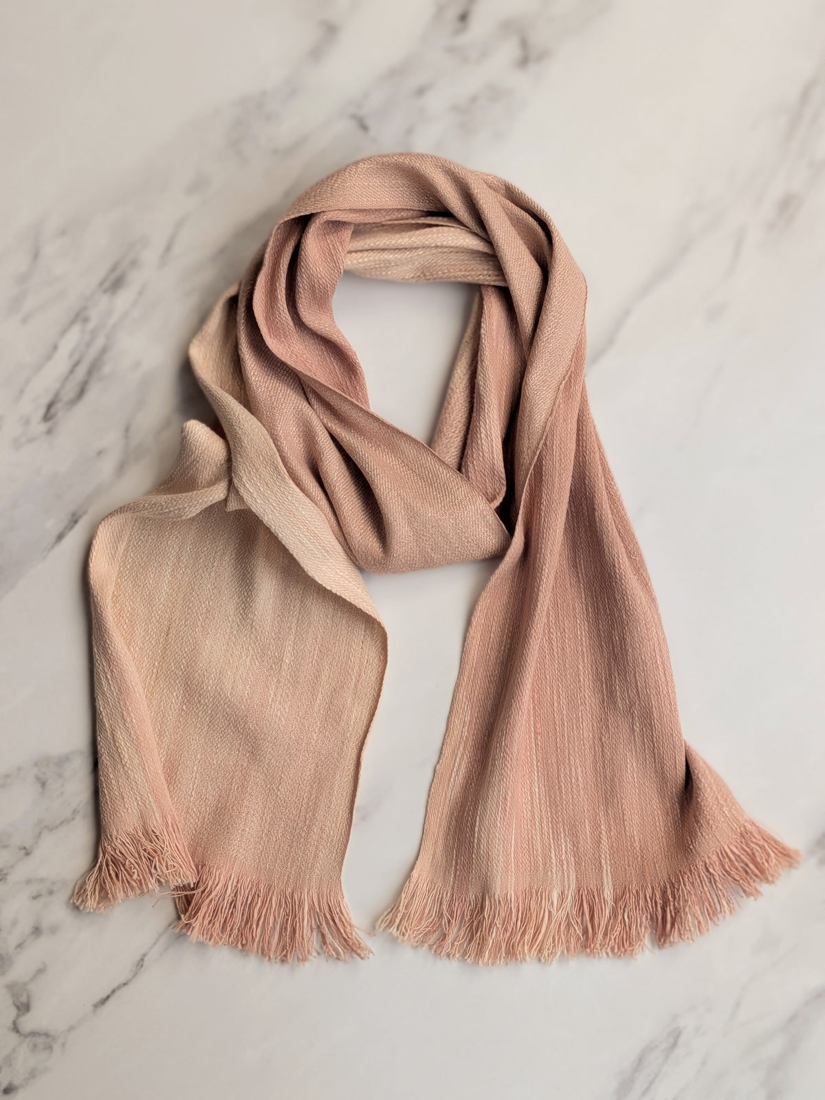 HAWTHORNE SLUB NATURALLY DYED SILK, COTTON & LINEN SCARF 1