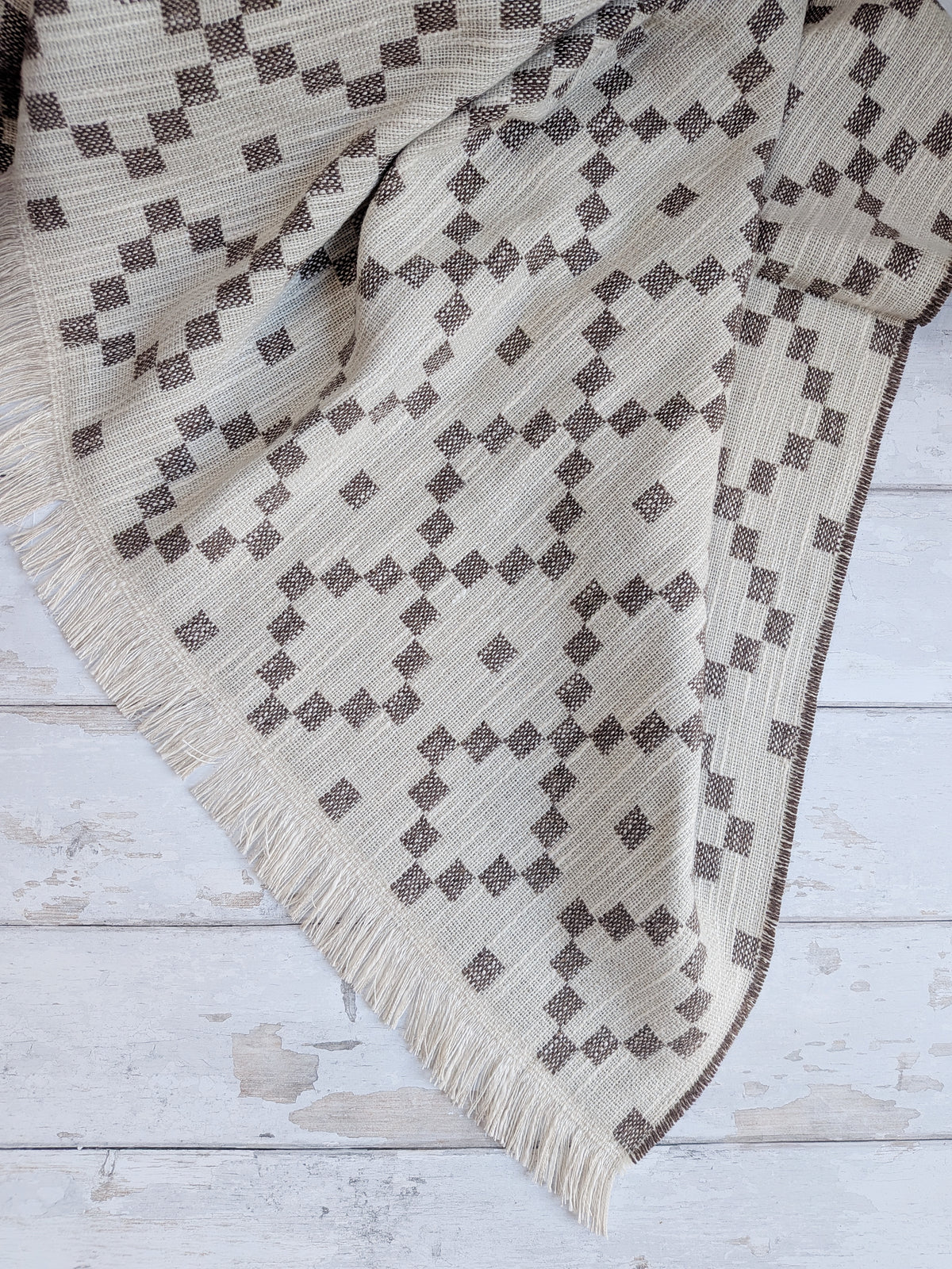 MABLI DOUBLECLOTH THROW IN CHESTNUT