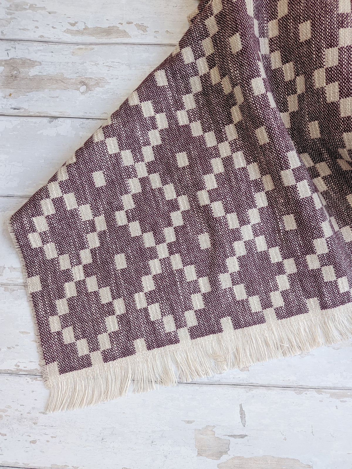 MABLI DOUBLECLOTH THROW IN WINE