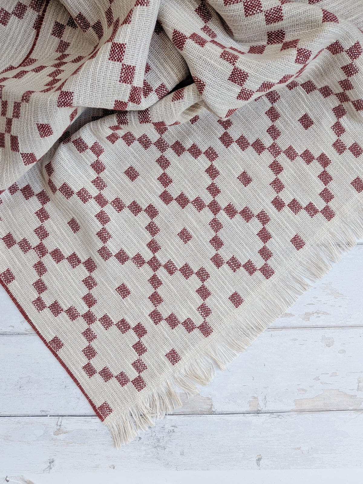 MABLI DOUBLECLOTH THROW IN BRICK