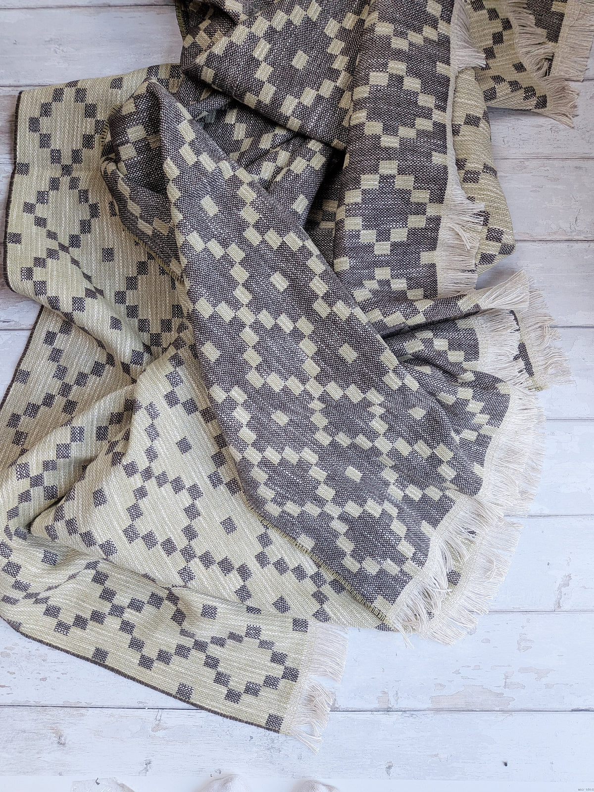 MABLI DOUBLECLOTH BLANKET IN CITRUS & CONKER