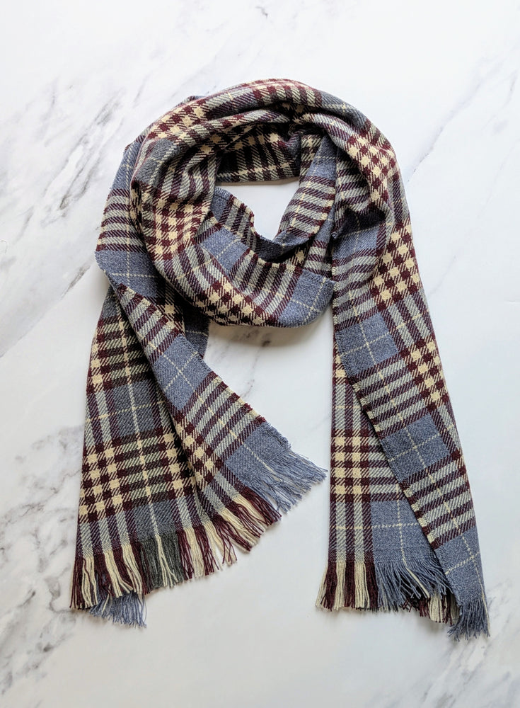 ISLAY CHECK MERINO LAMBSWOOL & CASHMERE SCARF