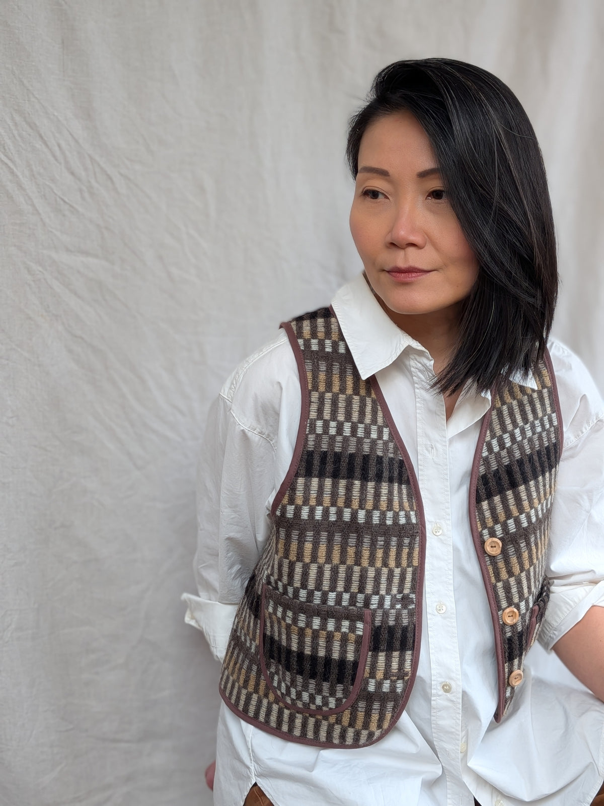 FELIX WAISTCOAT IN COCOA