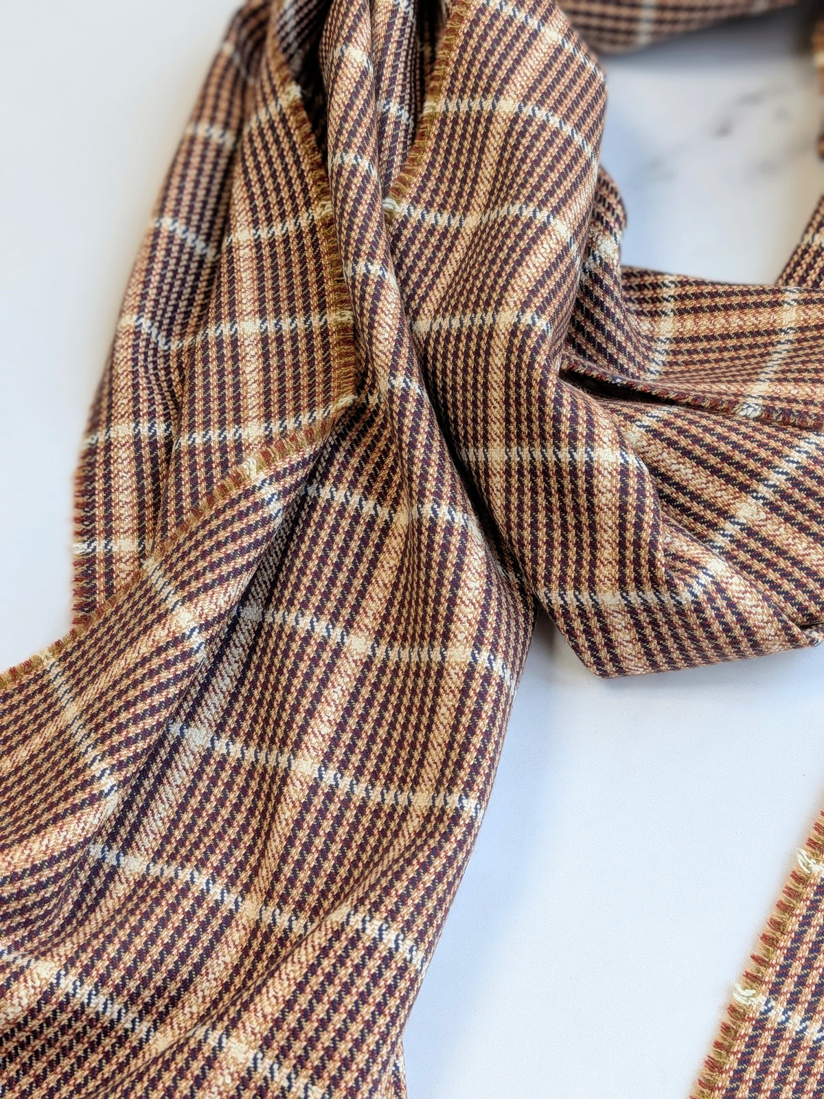 SIENNA DOGTOOTH SILK, COTTON & CASHMERE SCARF