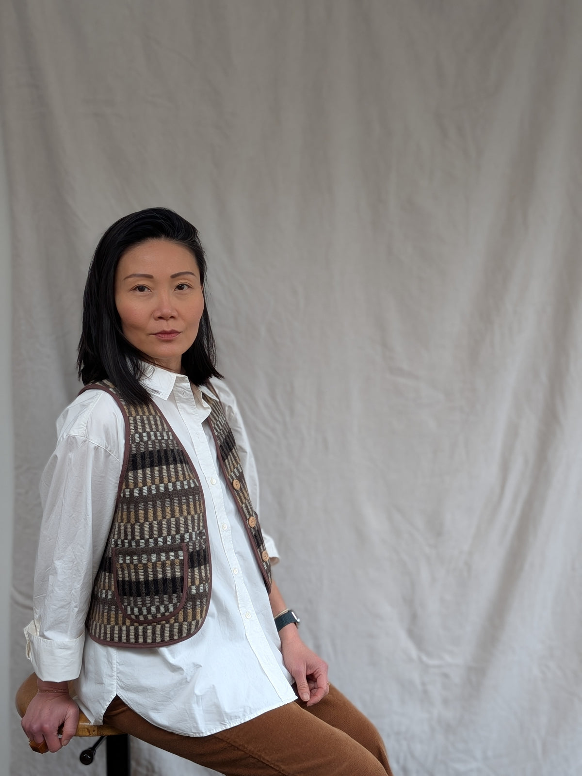 FELIX WAISTCOAT IN COCOA