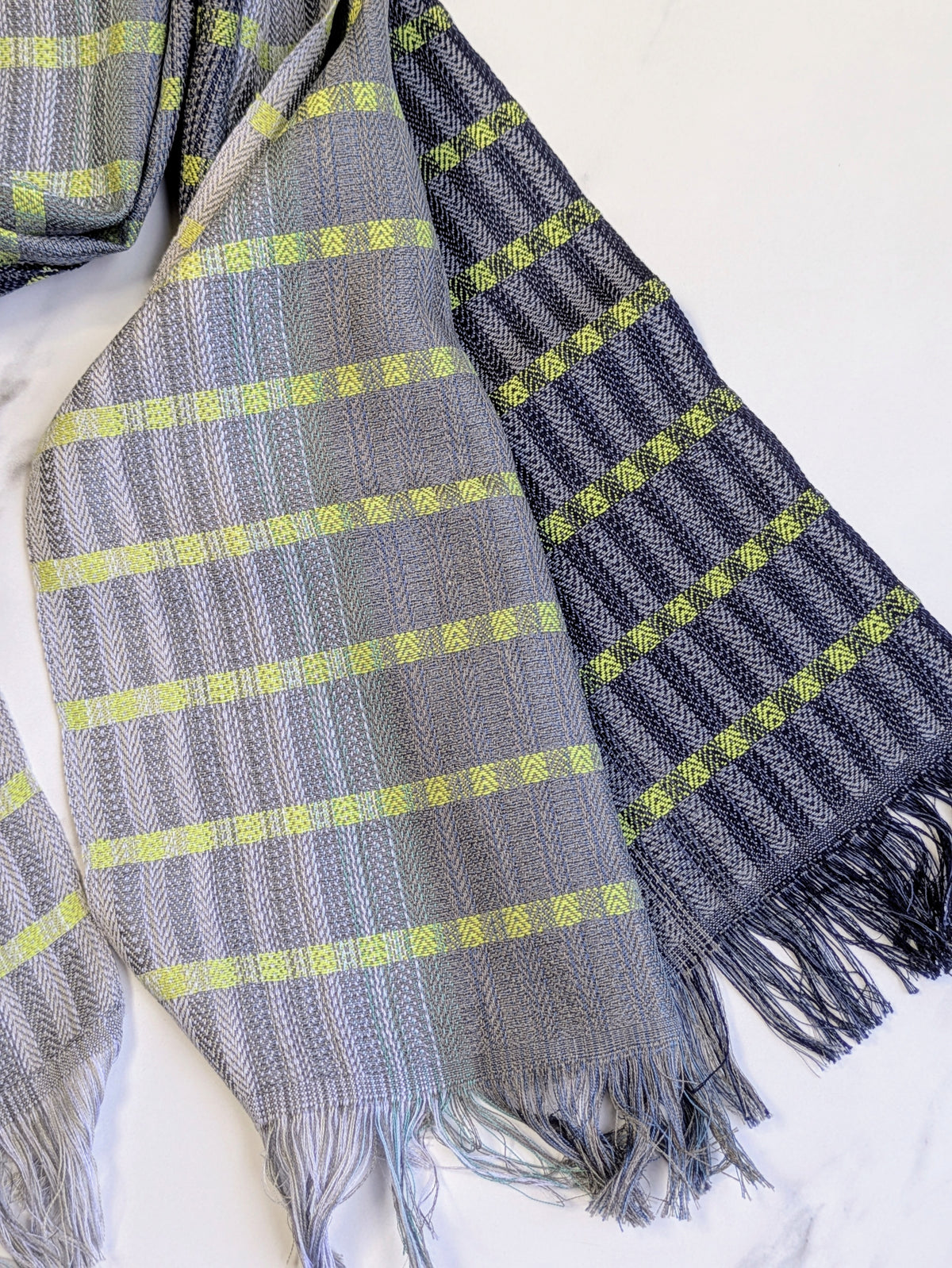 LIME COTTON & SILK SCARF