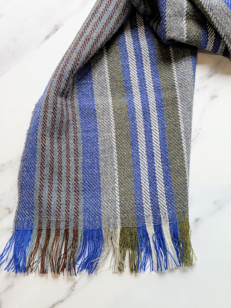 IRIS STRIPE MERINO LAMBSWOOL & CASHMERE SCARF