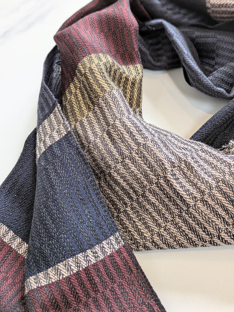 MIDNIGHT SILK & COTTON SCARF