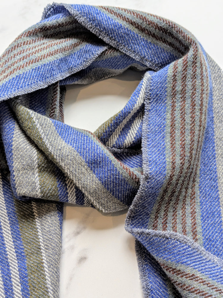 IRIS STRIPE MERINO LAMBSWOOL & CASHMERE SCARF