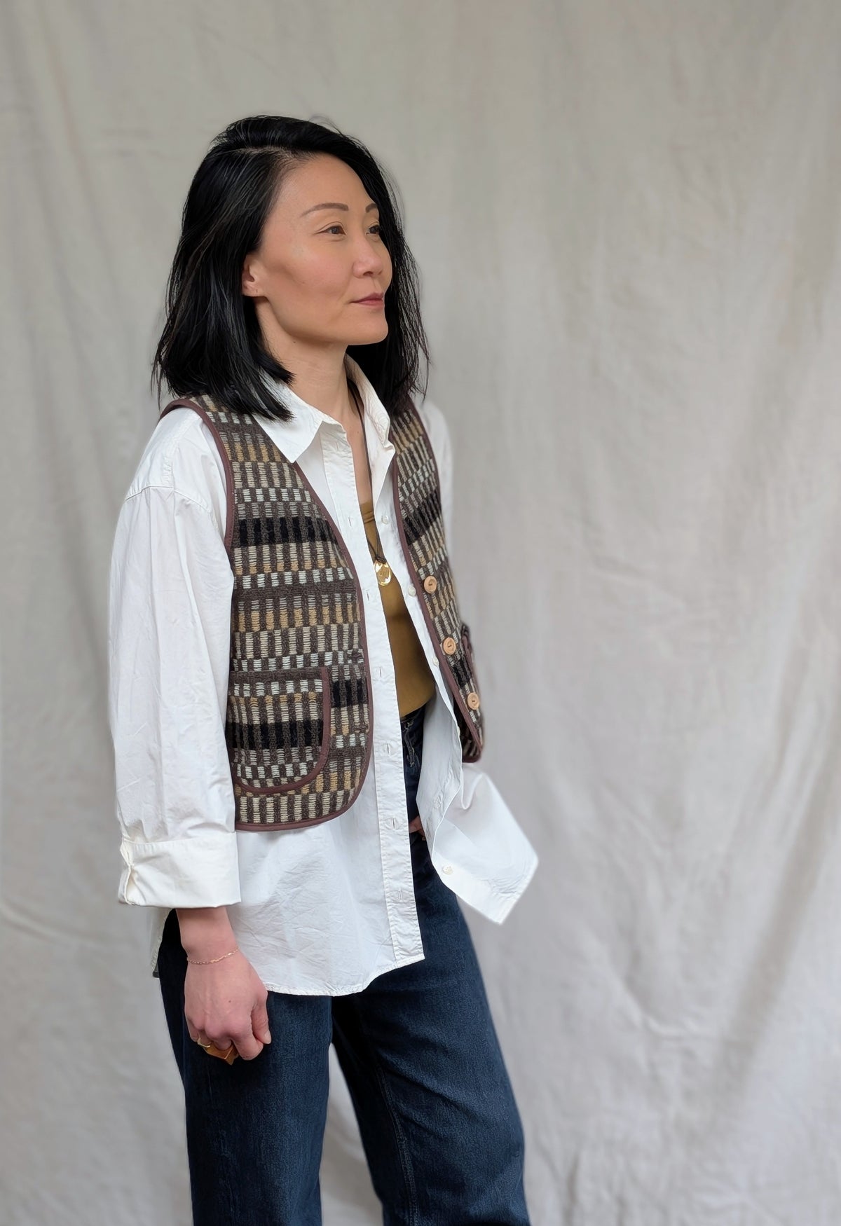 FELIX WAISTCOAT IN COCOA