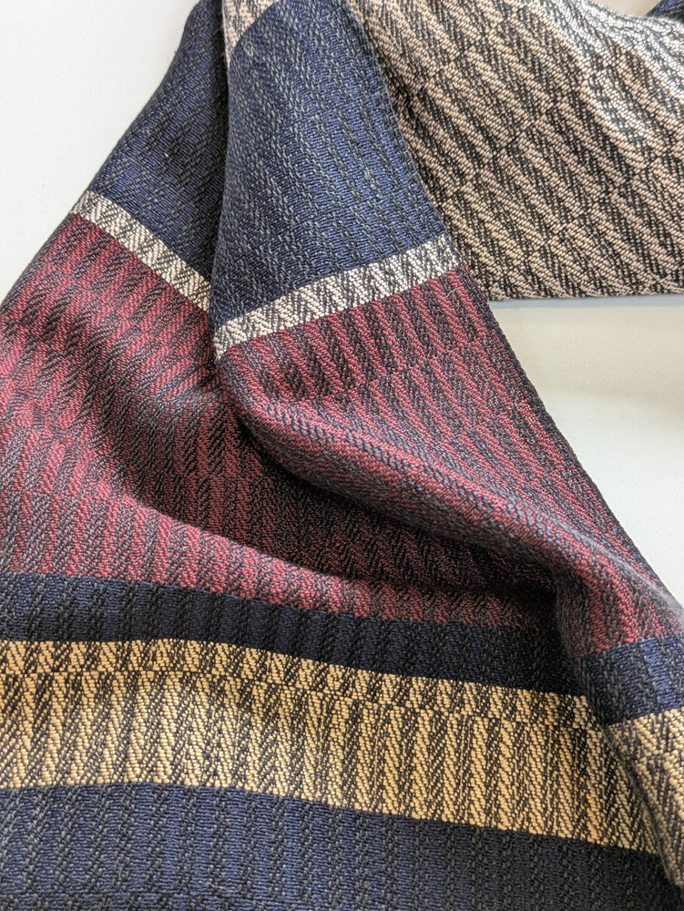 MIDNIGHT SILK & COTTON SCARF