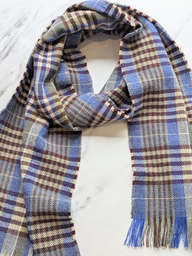 IDRA CHECK MERINO LAMBSWOOL & CASHMERE SCARF