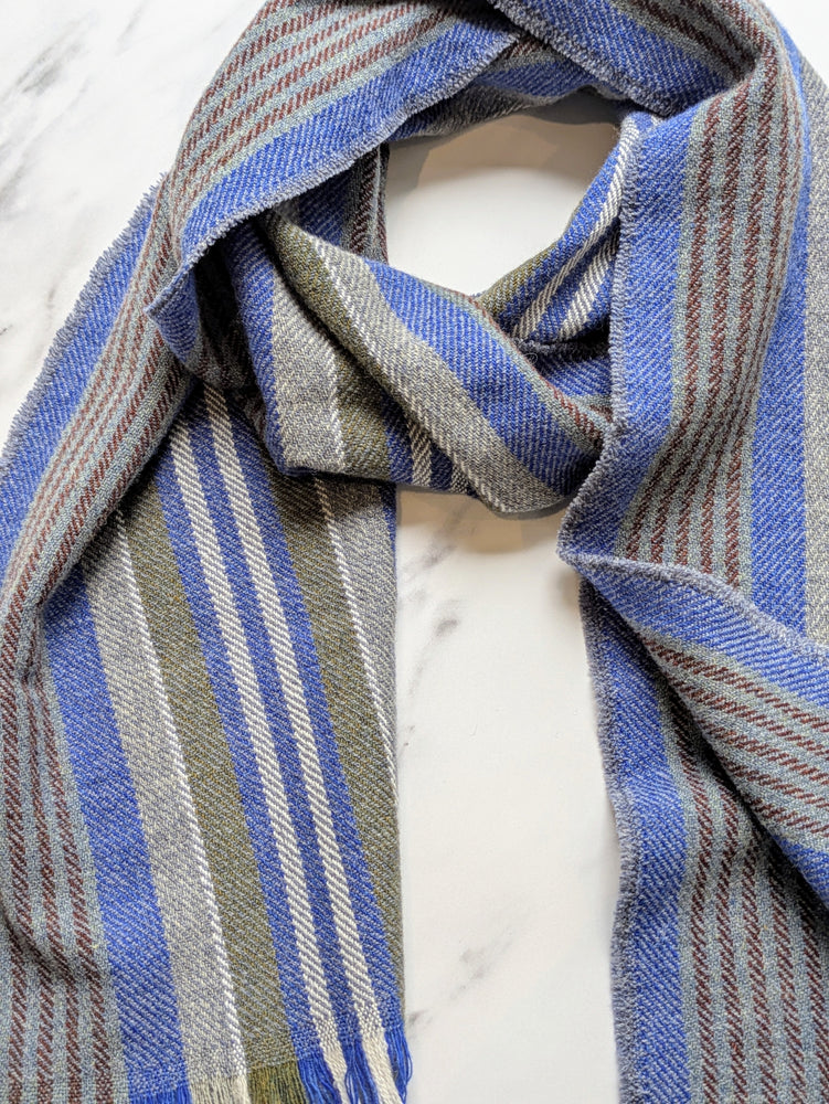 IRIS STRIPE MERINO LAMBSWOOL & CASHMERE SCARF