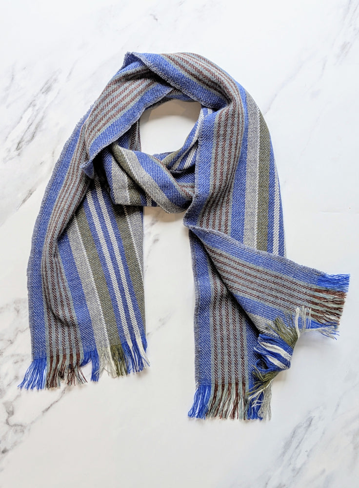 IRIS STRIPE MERINO LAMBSWOOL & CASHMERE SCARF