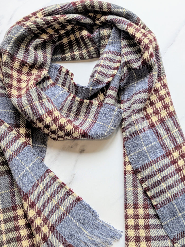 ISLAY CHECK MERINO LAMBSWOOL & CASHMERE SCARF